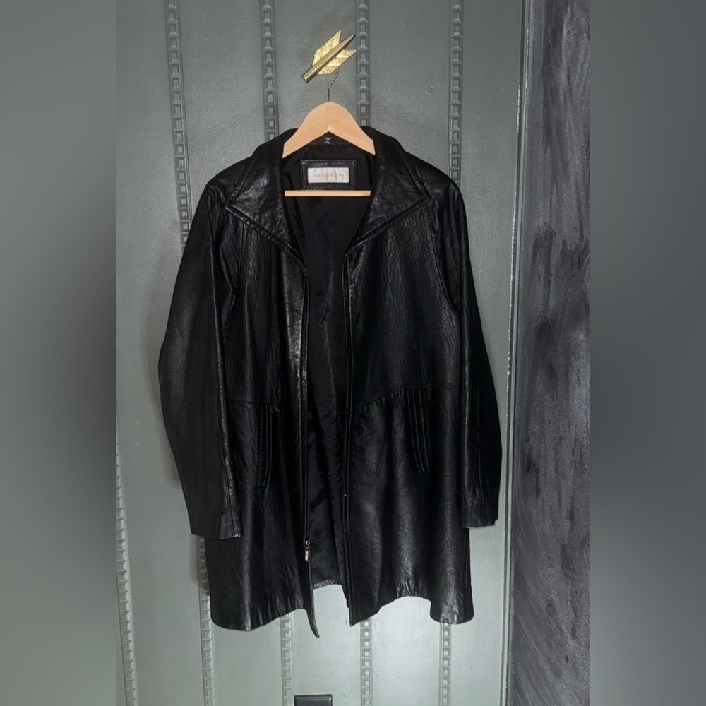 Jones New York l Genuine Leather Jacket l Black l Women's Size: Large - Picture 3 of 16